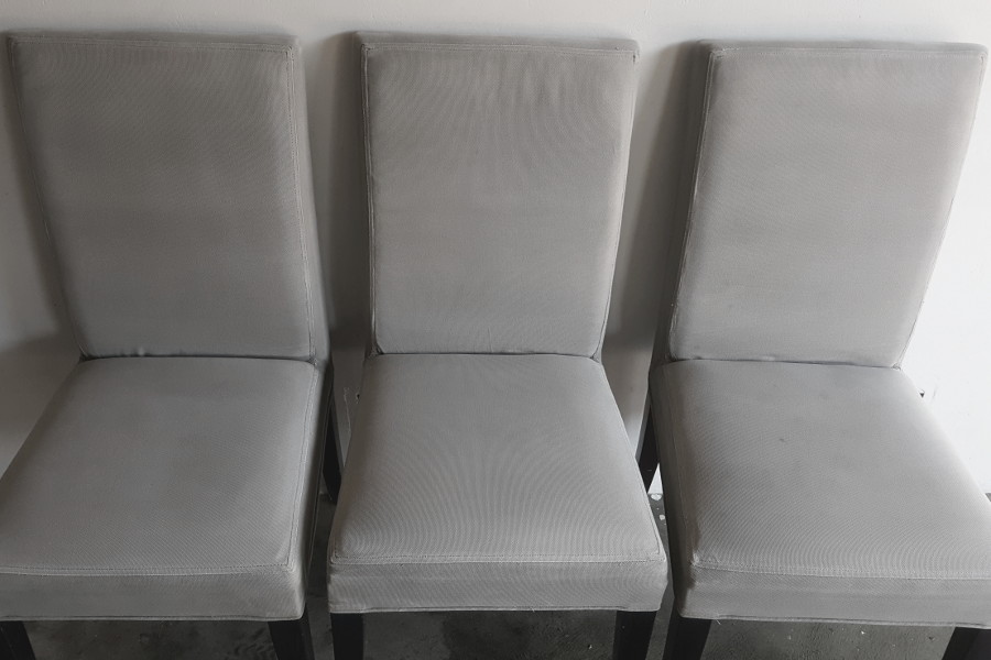 dining chairs after cleaning
